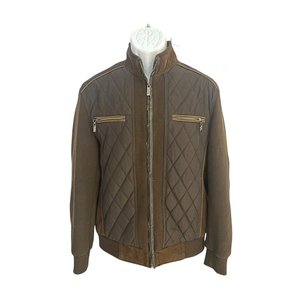 De Niko men's M sued leather full zip jacket